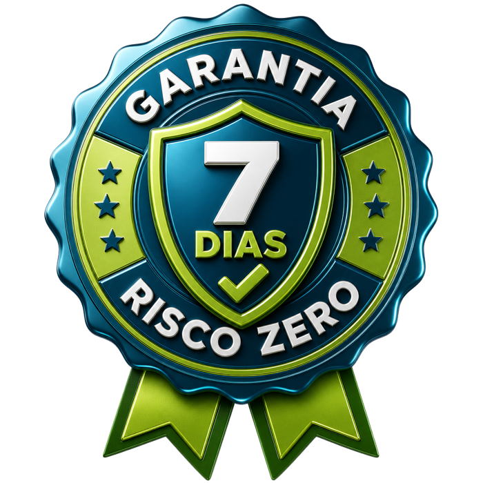 Selo de garantia incondicional de 7 dias, risco zero